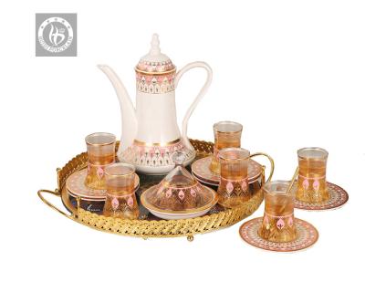 China China Viable Factory Ceramic Porcelain Beware Of Royal Porcelain Tea Sets Glass Gifts Drinking Arabic Tea Cup Set Coffee Teapot for sale