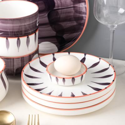 China Sustainable Dishes Ceramic Luxury Dinnerware Sets Dinnerware Porcelain Dishes Sets Dinnerware for sale