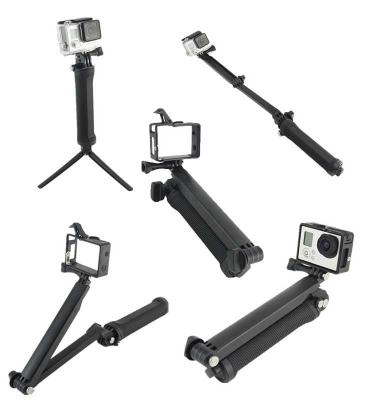 China Handheld Monopod Gopro Camera Mounts Adjustable Folding 7.5 - 20 Inch for sale