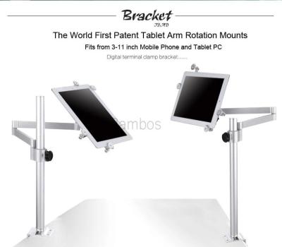 China Aluminum Alloy Silver Gooseneck Tablet Mount Mobile Phone Tablet PC for sale