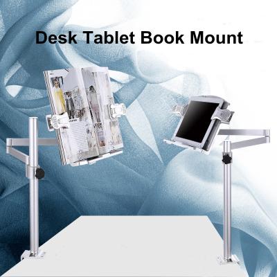 China Gooseneck van de boektablet Bureau Opgezette de Tribuneuitrusting van de Tablethouder voor iPad 2 3 4 5 Te koop