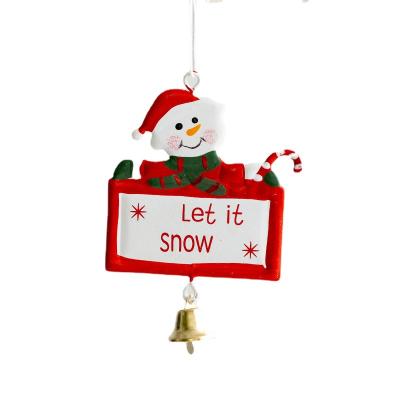 China Elder Christmas Tree Decoration Elks Xmas Day Decoratiom Wrought Iron Snowman Christmas Pendant Ornaments for sale