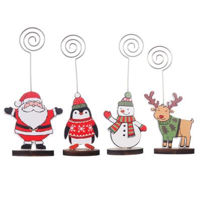 China New Christmas Decoratiom Christmas Day Small Photo Holder Creative Xmas Gift Christmas Ornaments Note Holder for sale