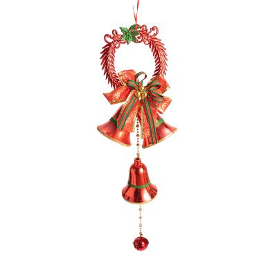 China Wholesale Red Plastic Christmas Bells Outdoor Hanging Hanging Decorative Chirstmas Bell Decor Christmas Bell for sale