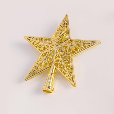 China Plastic Tree Topper Ornament Red Star Shape Chirstmas Decor Christmas Star Ornaments For Christmas Tree Decoration for sale