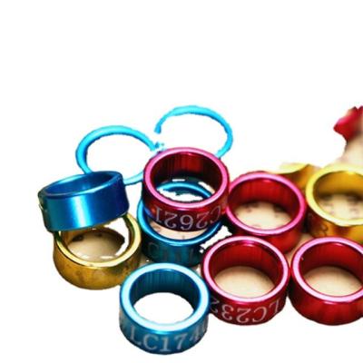 China Multi-Size Aluminum Bird Ring with Coating Plating Anodizing and Polishing Options for sale