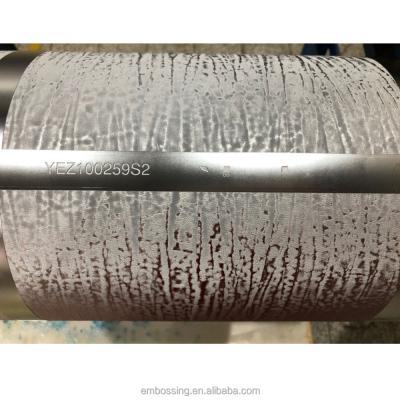 China high quality Customized paper embossing roller VERSION textile paper grain steel version for sale