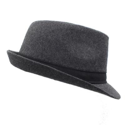 China Wide Brim Customs Felt Hats Panama Church Straw Hat Panama Chapeu Men's Felt Hats Men Outdoor Checked Felt Hats for sale