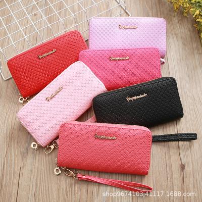 China Best Simple Women's Purse Phone Wallet Female Cash Phone Pouch Fashion Long PU Women Wallet Clutch for sale