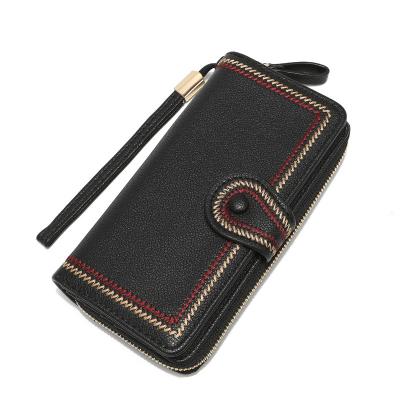 China Simple Lady Wallet Cardholders Clutch Bag For Phone Passport Cover Woman Luxury Purse Business Card Holder Leather Wallet for sale