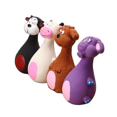 China High Quality Toy Animal Shape Pet Squeaky Puppy Latex Chew Dogs Toy for sale