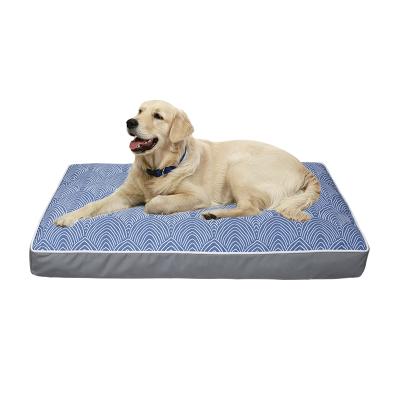 China Manufacturer Wholesale Pattern Print Viable Canvas Washable Cotton Stuffed Pet Cushion Bed Dog Pad for sale