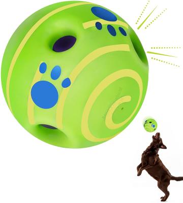 China Viable Dog Giggle Sounds Ball Pet Toy Wab Squeaky Gift Upgraded Shimmy Giggle Dog Ball Interactive Training Chew Toys Giggle Ball for sale