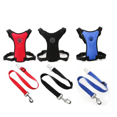 China Pet Products Custom Adjustable Car Seat Belt Seat Belt Set Breathable Back Car Seat Pet Trunk Set for sale