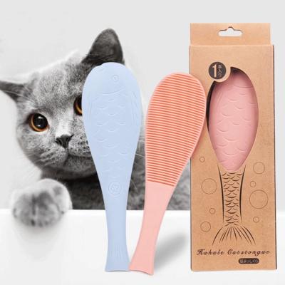 China New Viable Hot Selling Cat Tongue Comb Cat Comb For Floating Hair Kitten Massage Brush Pet Supplies for sale