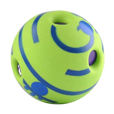 China Viable PVC Compression Rolling Pet Chew Toys Throw Giggling Outdoor Tennis Ball Chewing Shimmy Dog Interactive Toy for sale