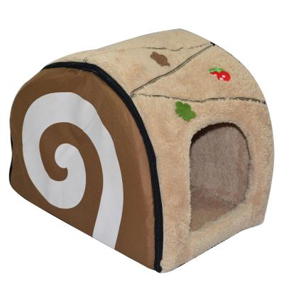 China Sustainable Comfy Cheap Cute Cake Shaped Christmas Fabric Dog Bed for sale