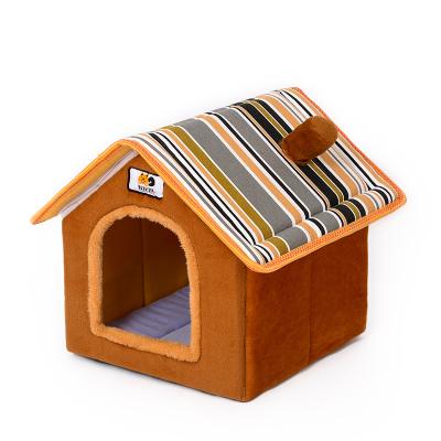 China Durable Indoor Portable Fancy Dog House Luxury Collapsible Pet Warm Supplies Pet Kennel Removable And Washable for sale