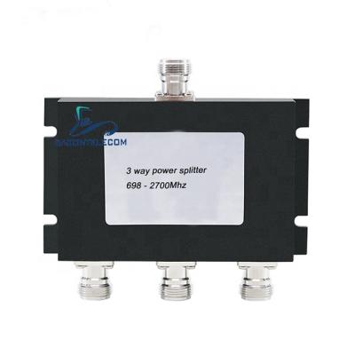 China Alloy 2G 3G 4G Microstrip Power Splitter N Three Way Type Connector 700~2700Mhz For Mobile Phone Signal Booster for sale