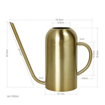 China Garden Watering Plants Hot Sale Metal Spout Watering Can Modern Antique Garden Gold Long Spout Watering Box for sale