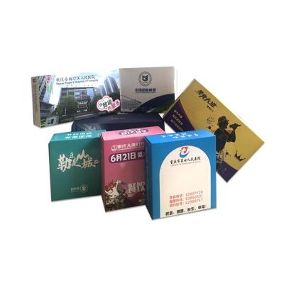 China Custom Soft Box Tissue Advertising Paper Napkins Package Tissue Paper Propaganda Corporate Napkins for sale