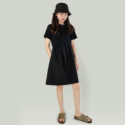 China Anti-wrinkle casual black A line dress for sale