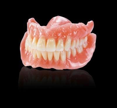 Cina Dentiera acrilica completa rosa dall'aspetto naturale Dentiera acrilica completa personalizzabile in vendita