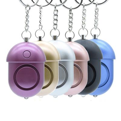 China Self Defense Security Personal Alarm Key Chain With Led Lights 130dB Security Pocket Devices Women Self Defense Alarm for sale