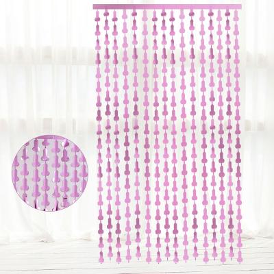 China Valentine's Day Disposable Single Curtain Bachelor Party Party Background Wall Decoration Adult Aluminum Tassel Curtain for sale