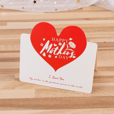 China China handmade cards 2023 red heart mom mother's day card valentines birthday new beautiful thank you business greeting cards for sale