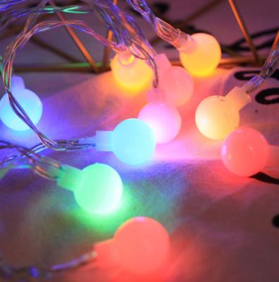 China Creative Transparent AC LED Curtain Light Christmas Ball Led Outdoor Decoration String Lights for sale