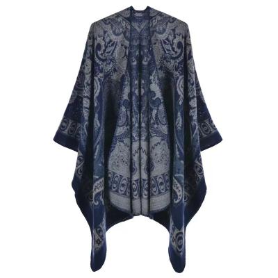 China Anti-shrinkage manufacturers directly sell to foreign trade fashion shawl in the autumn and winter Europe and America split thickened warm shawl Ca for sale