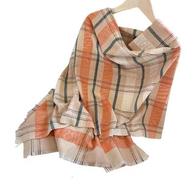 China Keep Warm Women's Scarves Korean Version Double Sided Thickened Warm Scarf For Autumn And Winter for sale