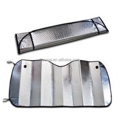 China Car Interior Temperatures Front Aluminum Printing Foldable Car UV Lowering Windshield Sun Shade for sale