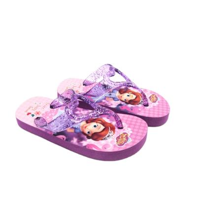 China Cute Design Flat Flip Flops Slippers Thermal Transfer Print Slippers For Kids for sale