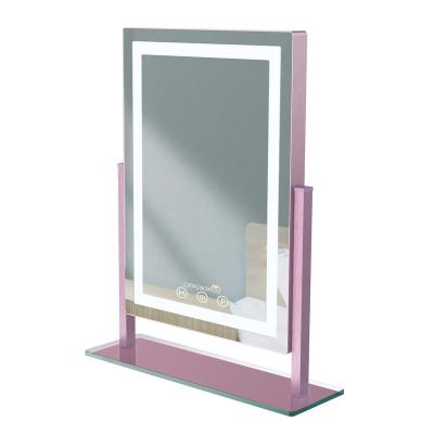 China Factory wholesale modern valentines day bedroom desk mirror Hollywood makeup LED high quality mirror for sale