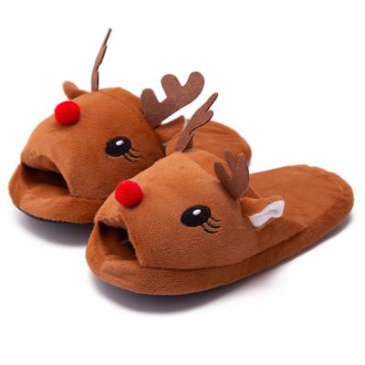 China Anti-Smell Plush Slippers Women Kids Cutr Anmimal Decorated Indoor Anti Children for sale