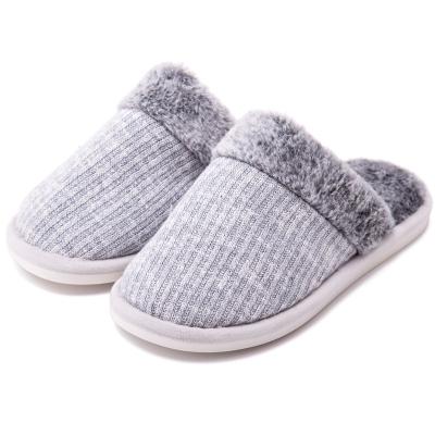 China Fashion Trend Women's Slip On Slippers Fuzzy House Slippers Memory Foam Indoor Outdoor Warm Slippers Plush Bedroom Shoes for sale