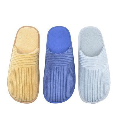 China Fashion Trend Comfort Cotton Slippers Washable Toe Ultra Lightweight Indoor Flat Closed Slippers With Non-slip Sole for sale