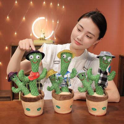 China Fun Playing Plush Toy Manufacturer Direct Supply Talking Simulation Cactus Plush Toy for sale