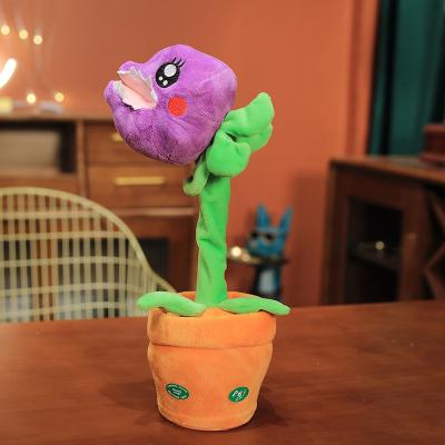 China Fun Playing Plushies Rechargeable Electric Swinging Mushroom Piranha Plush Dancing Toy for sale