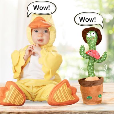 China Fun Playing TIKTOK Cactus Doll Flexible Twisting Dancing Talking Plush Toy For Kids for sale