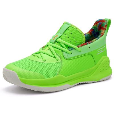 China Fashion\Comfortable\Durable\Brand Breathable\Flexible Logo Custom Curry 7 Low Top Breathable Leather Upper Mens Sports Shoes Women Basketball Shoes for sale