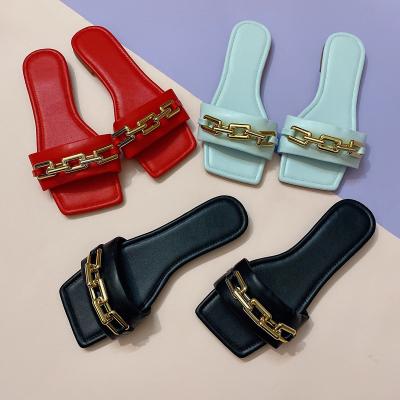 China Factory Wholesale Anti-Smell Chain Flip Flop Flat Casual Women Shoes / Sandal Stylish for sale