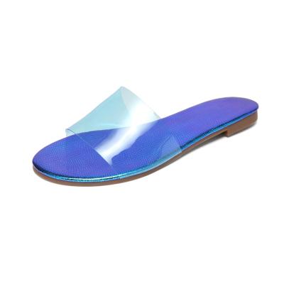 China Fashion\summer comfortable\durable Sandalias Transparentes slide 2021 new fashionable women's slipper flat clear sandals for sale