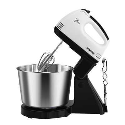 China Electric Egg Mixer 2L 7 Button Ejector Beater Stainless Steel Cake Mixer Beater Stand Hand Held Mixer for sale