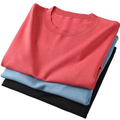 China Hot Selling Breathable Silk Summer Breathable Plus Size Mens T Shirts for sale