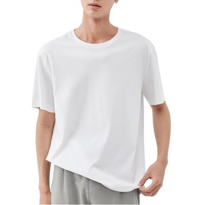 China Wholesale Breathable Cotton Men Popular Cool Feeling Mercerized T Shirts for sale