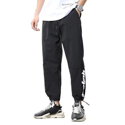 China New Popularity 2021 Ice Silk Hot Selling Products Ice Long Silk Gym Men Track Pants for sale