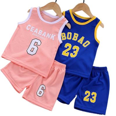 China Newest Design Casual Polyester Blue GRAY Casual Sleeveless Gilrs Baby Dress Sets for sale